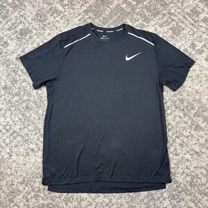 Nike Men's Black Running Dri-Fit Stay Cool Mesh Shirt Size L Large CT7749-010